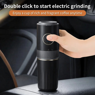 Portable Electric Coffee Grinder & Pour-Over Maker | 2-in-1 Travel Coffee Machine for Camping, Office & Outdoor Use
