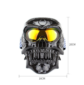 Skull Full Face Mask & HD Goggles – Windproof Cycling Off-Road Motorcycle Mask