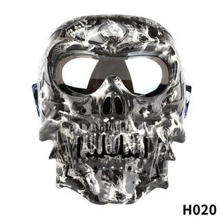 Skull Full Face Mask & HD Goggles – Windproof Cycling Off-Road Motorcycle Mask
