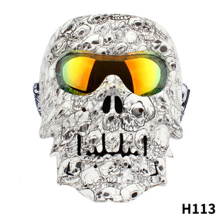 Skull Full Face Mask & HD Goggles – Windproof Cycling Off-Road Motorcycle Mask