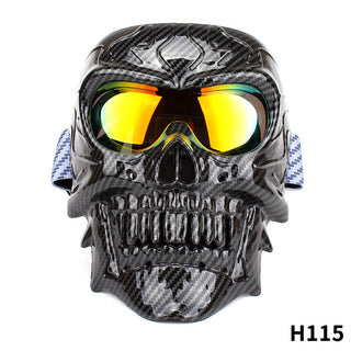 Skull Full Face Mask & HD Goggles – Windproof Cycling Off-Road Motorcycle Mask
