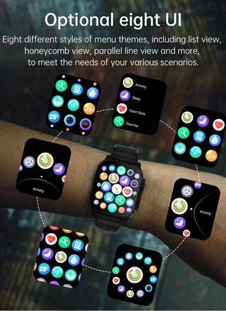 LAXASFIT Smart Watch for Men & Women – Bluetooth Calls, Heart Rate Monitor, Fitness Tracker, Message Alerts, Android & iPhone Compatible