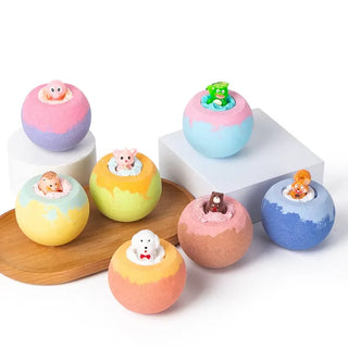 100G Bath Bombs for Children with Hidden Toys for Holiday Bubble Baths - Fun Scents for Boys and Girls