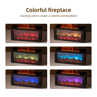 Flame Effect Essential Oil Diffuser & Humidifier 300ml – Aromatherapy Mist, Remote Control, Timer & Auto Shut-Off for Bedroom Home