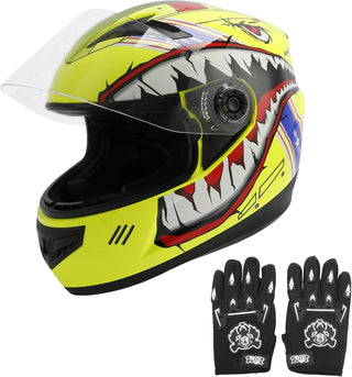 TCMT Youth Motocross Helmet Gear Set - DOT Approved Dirt Bike ATV MX Full Face