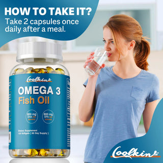 Omega 3 Fish Oil - Premium DHA & EPA Formula for Brain, Heart, Skin & Overall Wellness - 120 Capsules