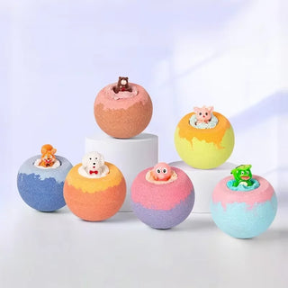100G Bath Bombs for Children with Hidden Toys for Holiday Bubble Baths - Fun Scents for Boys and Girls