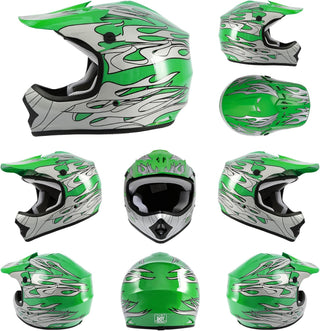 TCMT Youth Motocross Helmet Gear Set - DOT Approved Dirt Bike ATV MX Full Face