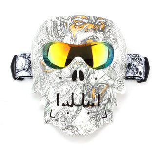 Skull Full Face Mask & HD Goggles – Windproof Cycling Off-Road Motorcycle Mask