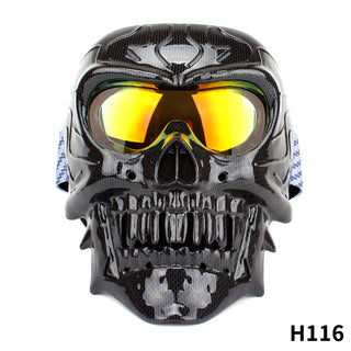 Skull Full Face Mask & HD Goggles – Windproof Cycling Off-Road Motorcycle Mask