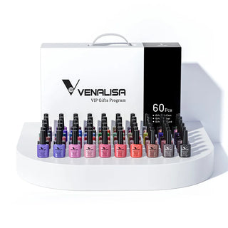 Gel Nail Polish 7.5ml Set VIP4 - Hema-Free Soak Off Base and No Wipe Topcoat - UV LED Varnish Kit