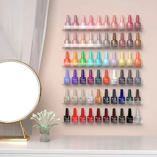 Gel Nail Polish 7.5ml Set VIP4 - Hema-Free Soak Off Base and No Wipe Topcoat - UV LED Varnish Kit