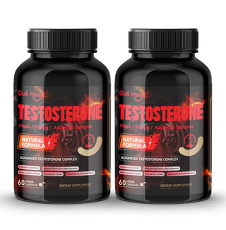 Quit Mood Men’s Testosterone Booster Capsules – Maca Root 100mg & Shilajit 50mg Supplement for Energy, Stamina, Hormone Balance & Men’s Vitality Support – 60 Capsules