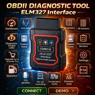 Wireless OBD2 Car Diagnostic Tool – ELM327 V2.1 Bluetooth Interface for Real-Time Engine Data