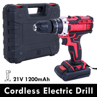 21-Piece Cordless Drill Set with 21V Lithium-Ion Battery Electric Screwdriver for Versatile Repair Tasks