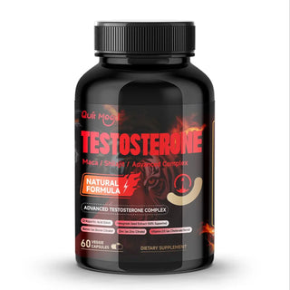Quit Mood Men’s Testosterone Booster Capsules – Maca Root 100mg & Shilajit 50mg Supplement for Energy, Stamina, Hormone Balance & Men’s Vitality Support – 60 Capsules