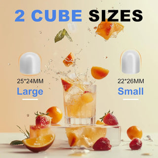 Portable Ice Maker - Produces 9 Ice Cubes in 6 Minutes, 26 lbs Daily Capacity, Auto-Clean Feature with Basket and Scoop for Home, Kitchen, RV, and Camping - Black