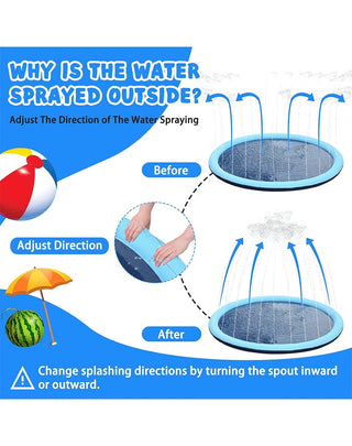 Inflatable Water Spray Pool and Splash Pad for Summer Outdoor Play - Ideal for Children and Pets