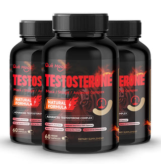 Quit Mood Men’s Testosterone Booster Capsules – Maca Root 100mg & Shilajit 50mg Supplement for Energy, Stamina, Hormone Balance & Men’s Vitality Support – 60 Capsules