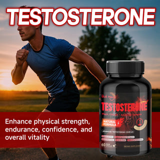 Quit Mood Men’s Testosterone Booster Capsules – Maca Root 100mg & Shilajit 50mg Supplement for Energy, Stamina, Hormone Balance & Men’s Vitality Support – 60 Capsules