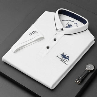 Men's Casual Short Sleeve Embroidered Polo Shirt - Summer Comfortable Wear