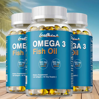 Omega 3 Fish Oil - Premium DHA & EPA Formula for Brain, Heart, Skin & Overall Wellness - 120 Capsules