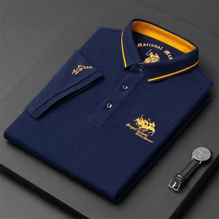 Men's Casual Short Sleeve Embroidered Polo Shirt - Summer Comfortable Wear