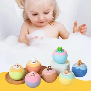 100G Bath Bombs for Children with Hidden Toys for Holiday Bubble Baths - Fun Scents for Boys and Girls